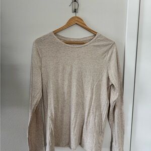 Time and Tru Light Beige Long Sleeve Shirt